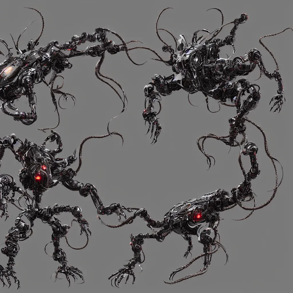 Image similar to concept art of robotic Venom, 8K resolution, detailed,