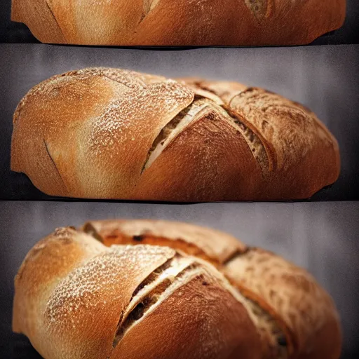 Image similar to bread as a real person, photorealistic, cinematic