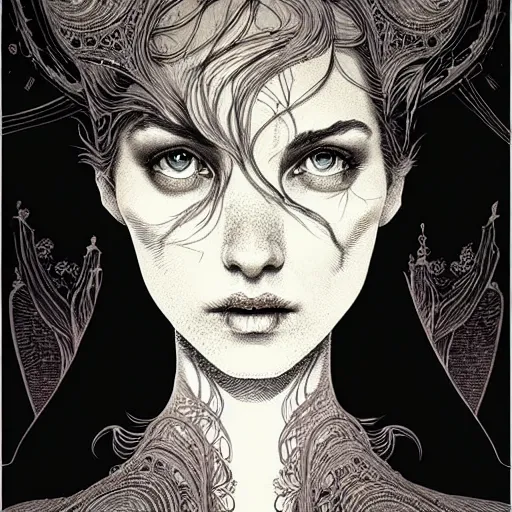 Image similar to portrait soft light, by killian eng and joe fenton and wayne barlow and conrad roset, inspired by victorian horror, etching, fine, sharp high detail,