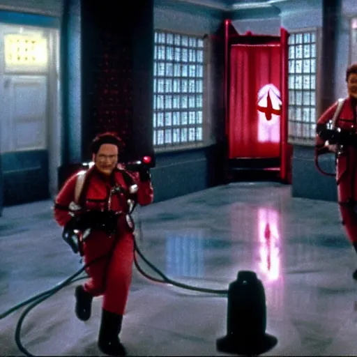 Image similar to stunning awe inspiring betty white as a ghostbuster in the movie ghostbusters, movie still 8 k hdr atmospheric lighting