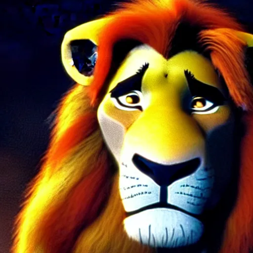 Image similar to Nicolas cage in lion king