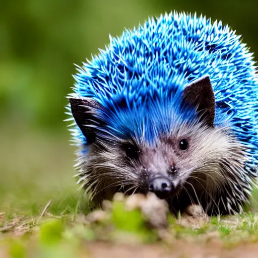Image similar to photo of a real blue hedgehog