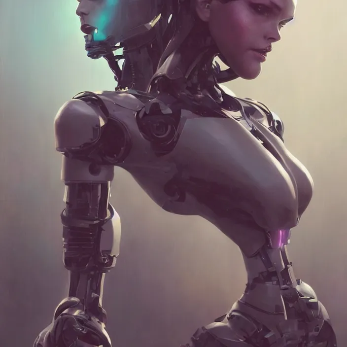 Prompt: dominatrix robot, science fiction, extremely detailed, sharp focus, pastel colors, intricate, realistic, smooth, volumetric lighting, digital painting, by greg rutkowski