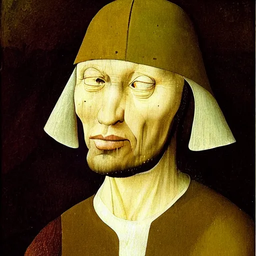 Image similar to a portrait of a character by hieronymus bosch