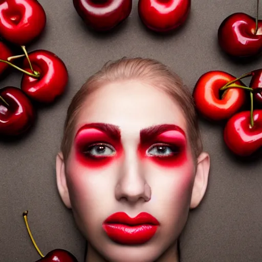 Image similar to Cherry man, makeup