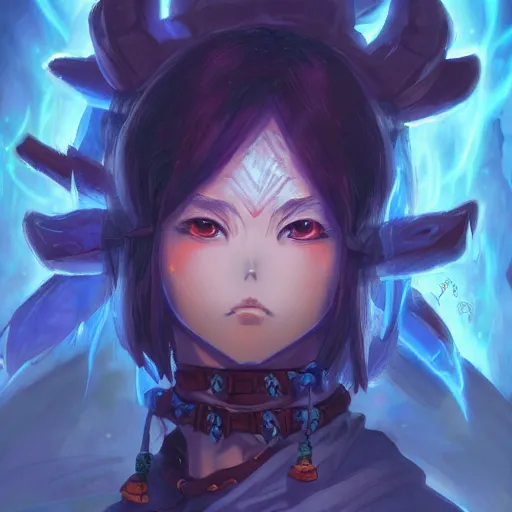 Image similar to anime portrait of a mage as a shaman yedi using dark force to eliminate trump as an anime antagonist by Stanley Artgerm Lau, WLOP, Rossdraws, James Jean, Andrei Riabovitchev, Marc Simonetti, and Sakimichan, trending on artstation