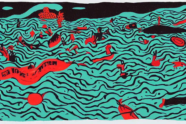 Image similar to lake is an entrance to the void by brecht evens