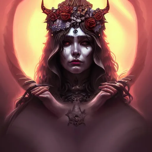 Image similar to Goddess of death, highly detailed, digital painting, artstation, concept art, smooth, sharp focus, illustration