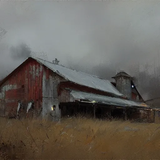 Prompt: farm house jeremy mann