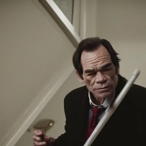 Image similar to tommy lee jones as an investigator, movie, photography, cinematic,