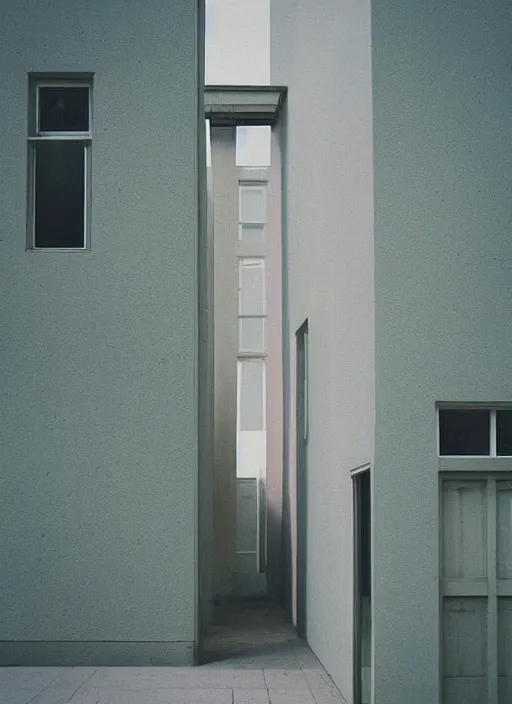 Image similar to “ architecture photography, pastel colors, film grain, medium format, photography by rory gardiner ”