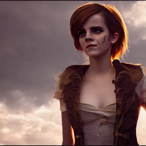 Image similar to dressed emma watson as a catgirl, cinematic, insanely detail, artstation, 8 k, futuristic, phantasy, genshin impact screenshot