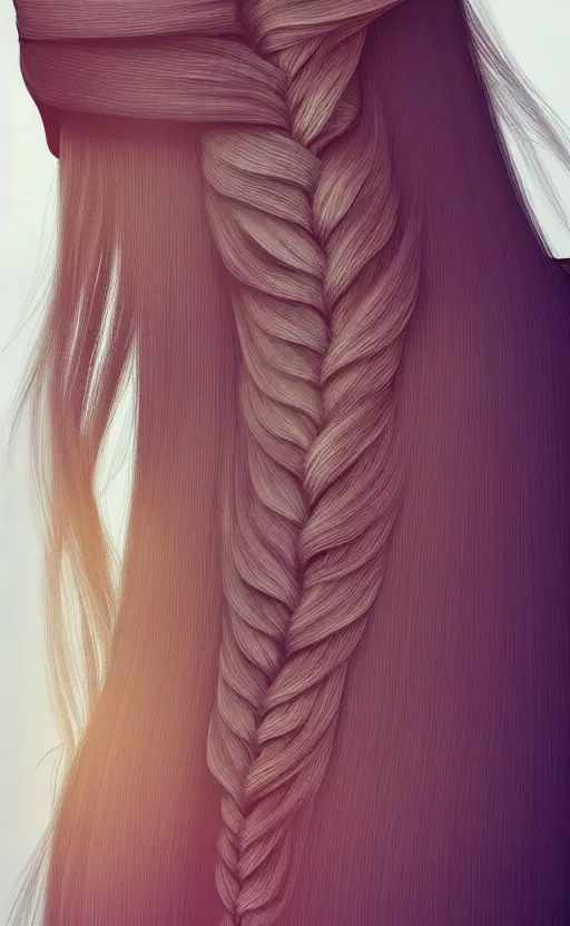 Image similar to beautiful long hairstyle, pinterest hair picture, back of the hair, photograph, 3d render, highly realistic, concept art, highly detailed, full frame, no cut off of hair