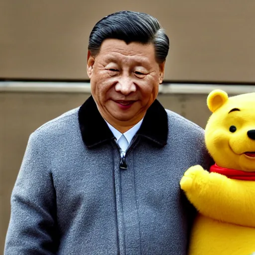 Image similar to Xi Jingping looking like Winnie the Pooh
