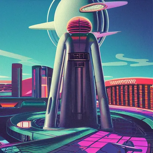 Image similar to retro futurism