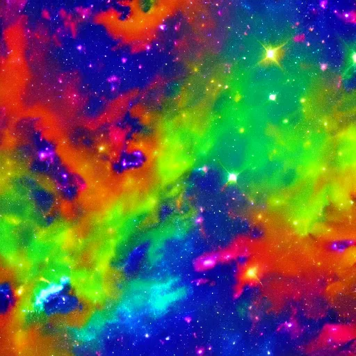 Prompt: a vibrant photo of space, with many colors, 8k