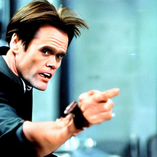 Image similar to Jim Carrey in liar liar movie still