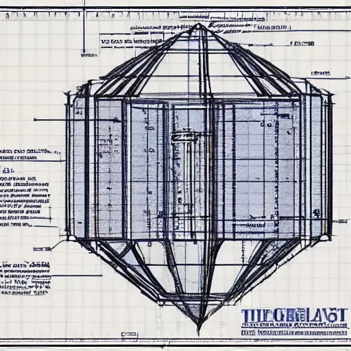 Prompt: An accurate blueprint design of a time machine