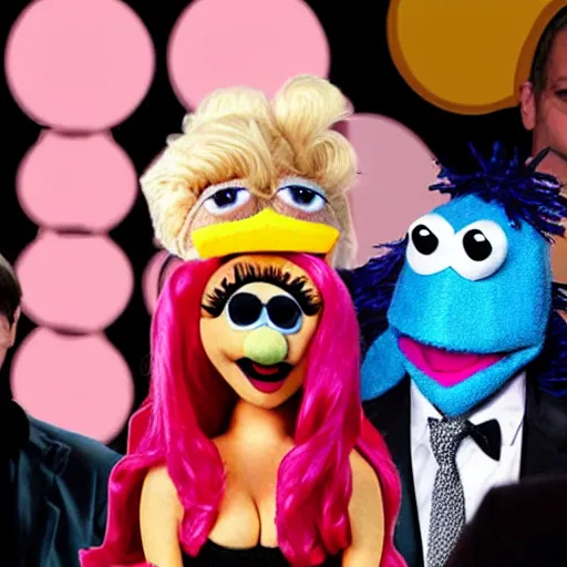 Image similar to Lady Gaga as a muppet