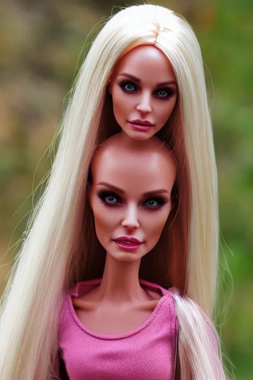 Image similar to demonic possession barbie doll, photorealistic, highly detailed,