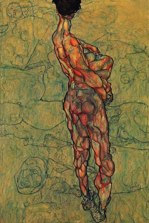 Prompt: A giant gardener art style by Egon Schiele, trending on artstation, artstationHD, artstationHQ, 4k, 8k