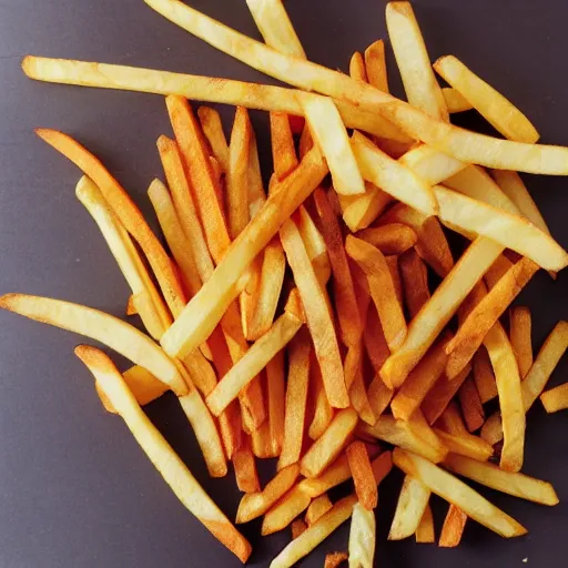 Image similar to french fries pile, burnt with ketschup - t