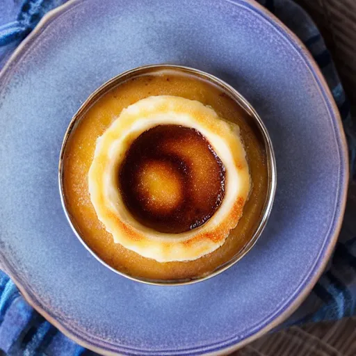 Image similar to banana creme brulee, food photography