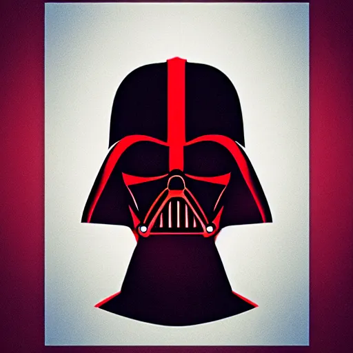 Image similar to darth vader's head coming out of a red mist, epic, trending on artstation, profile pic, centered, accurate anatomy, highly detailed, digital art,