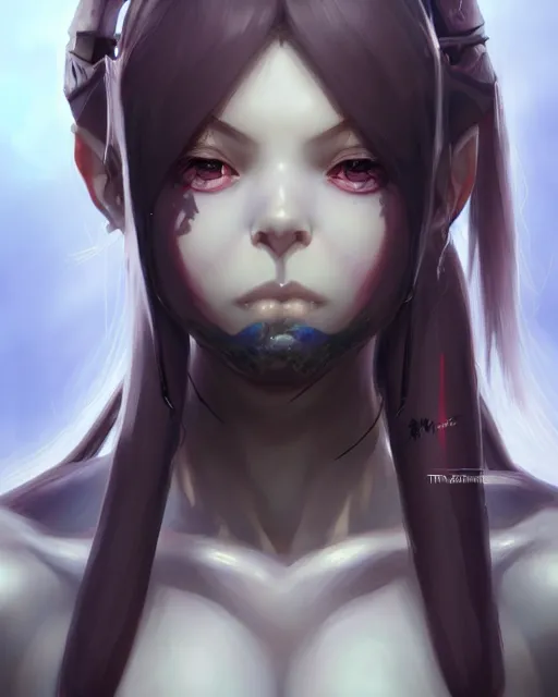 Prompt: character concept art of a beautiful young anime orc woman | | cute - fine - face, pretty face, realistic shaded perfect face, fine details by stanley artgerm lau, wlop, rossdraws, james jean, andrei riabovitchev, marc simonetti, and sakimichan, tranding on artstation