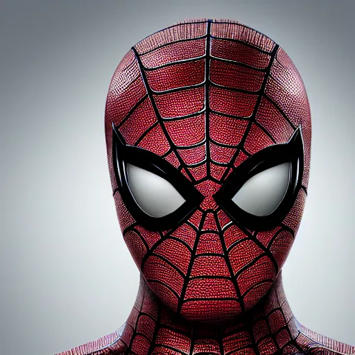 Prompt: SPIDERMAN with ornate cloak, highly detailed, 4k, HDR, smooth, sharp focus, photo-realistic, high resolution, award-winning, macro 20mm, headshot