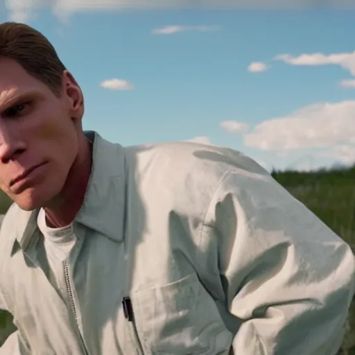 Image similar to Live Action Still of Jerma in Breaking Bad, real life, hyperrealistic, ultra realistic, realistic, highly detailed, epic, HD quality, 8k resolution, body and headshot, film still