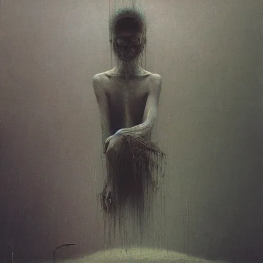 Image similar to high quality high detail painting by beksinski, hd, madness