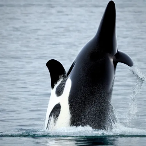 Image similar to a killerwhale - cat - hybrid, animal photography