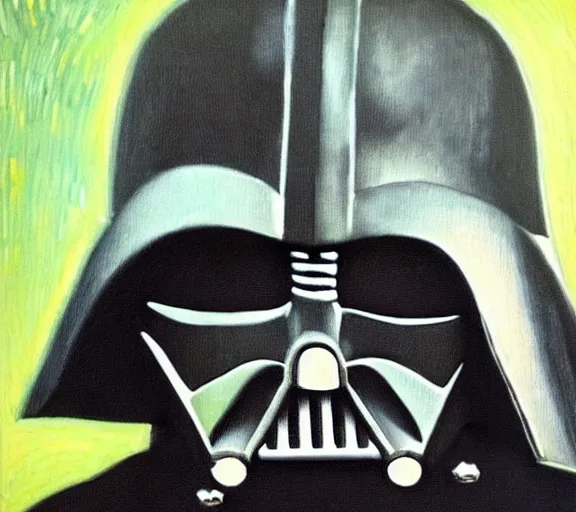 Prompt: beautiful oil painting of Darth Vader by Vincent van Gogh; extraordinary masterpiece!!!!; realistic-lighting