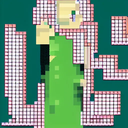 Image similar to cate blanchett, pixelart