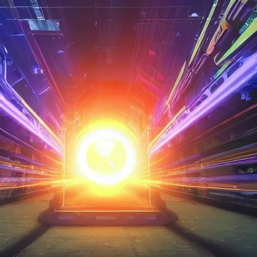 Image similar to A mini fusion reactor, cyberpunk style, vivid colors, dramatic lighting, top post of all time on /r/ImaginaryTechnology subreddit