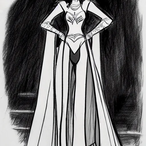 Image similar to milt kahl sketch of victoria justice as princess padme from star wars episode 3