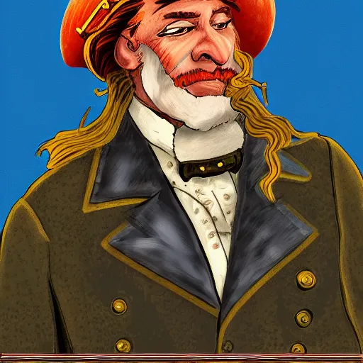 Image similar to portrait of dr. livesey from the soviet cartoon treasure island, highly detailed, centered, digital painting