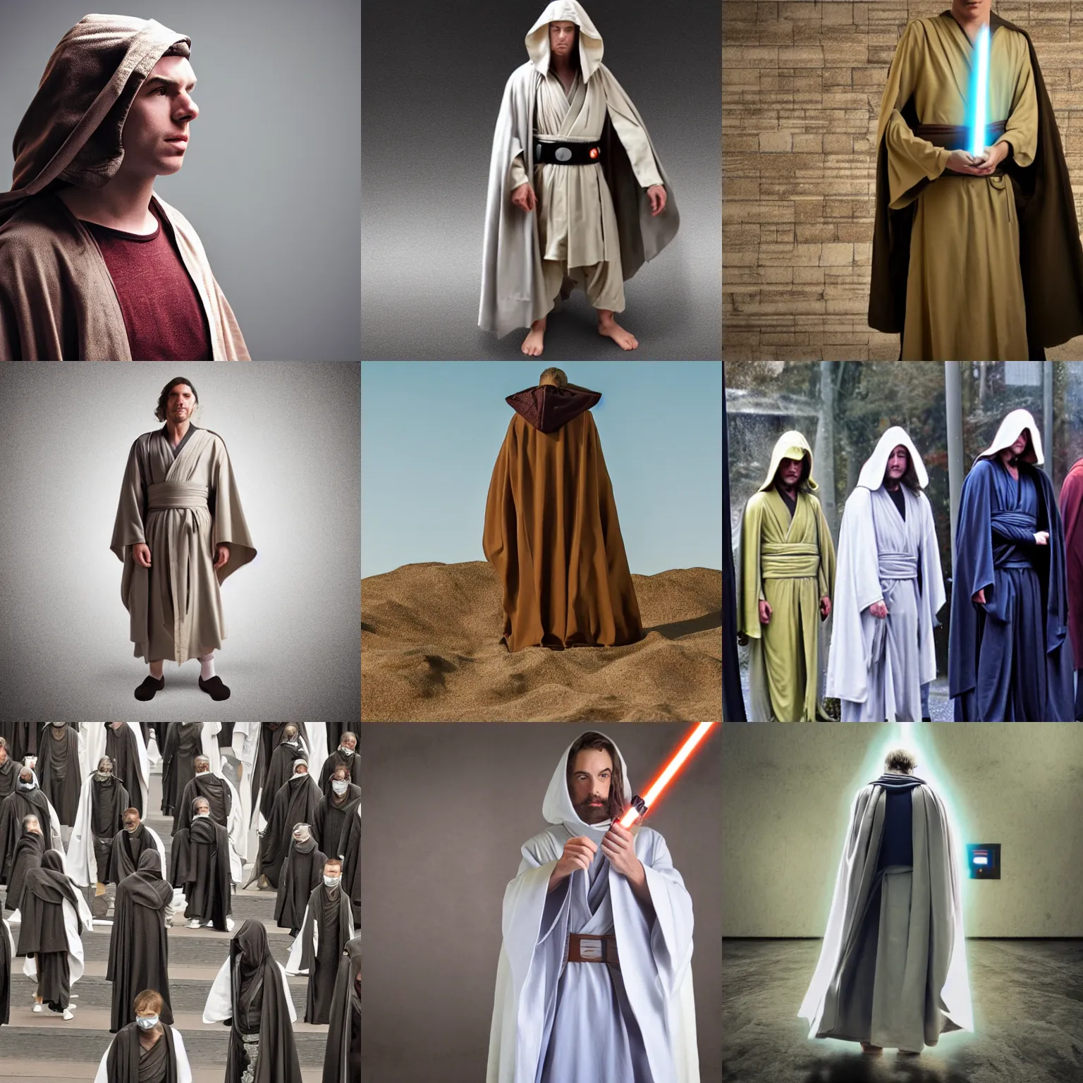 Prompt: person wearing jedi robes