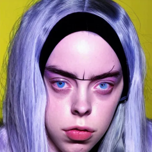 Image similar to billie eilish as a magnetic robot