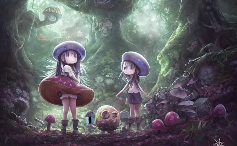 Small Mushroom Girl Crea-Art - Illustrations ART street