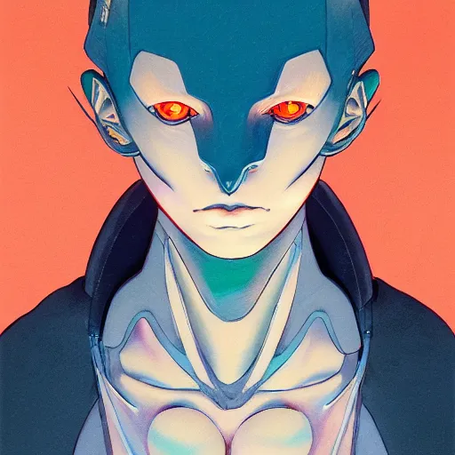 Image similar to prompt : magma character portrait soft light painted by james jean and katsuhiro otomo and erik jones, inspired by evangeleon anime, smooth face feature, intricate oil painting, high detail illustration, sharp high detail, manga and anime 1 9 9 9