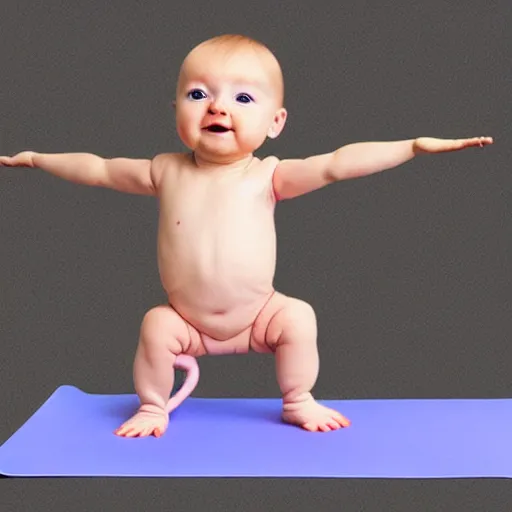 Prompt: A realistic baby Chiken doing yoga, photorealistic,