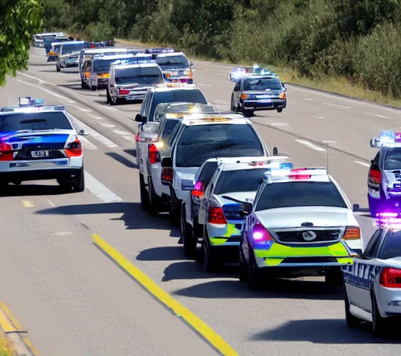 Image similar to police cars freeway