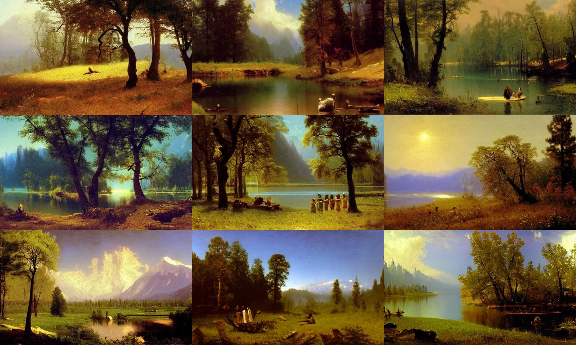 Prompt: painting by albert bierstadt