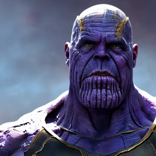 Prompt: Thanos in The Walking Dead 4K quality photorealism