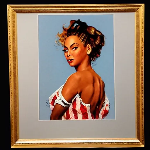 Image similar to beyonce by norman rockwell