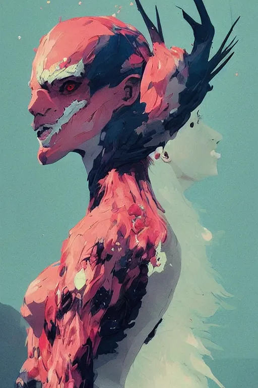 Image similar to a ultra detailed beautiful panting of a stylish monster, by conrad roset, greg rutkowski and makoto shinkai, trending on artstation