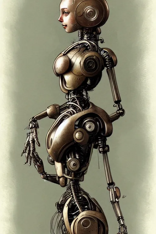 Image similar to female humanoid robot by jean - baptiste monge