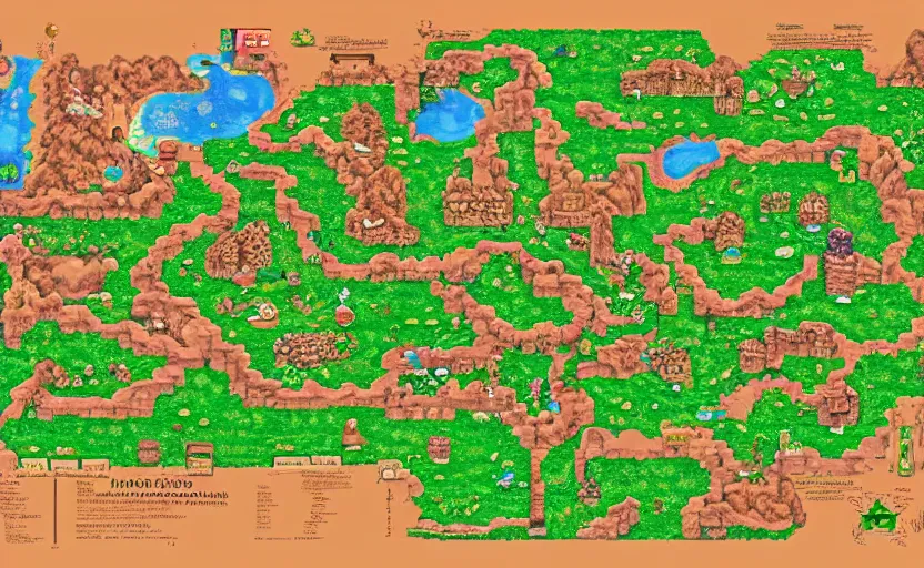 Image similar to real life super mario world map, realistic, photorealistic, scan, photo